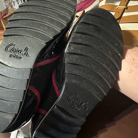 Coach Black and Pink Women's Sneakers - Picture 5 of 6